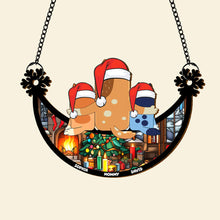 Load image into Gallery viewer, Personalized Christmas Suncatcher Ornament for Moms - Festive Family Design
