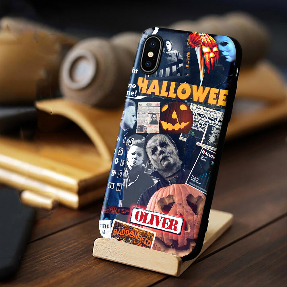 Custom Halloween Horror Movie Theme Phone Case - Personalized Gift for Horror Fans