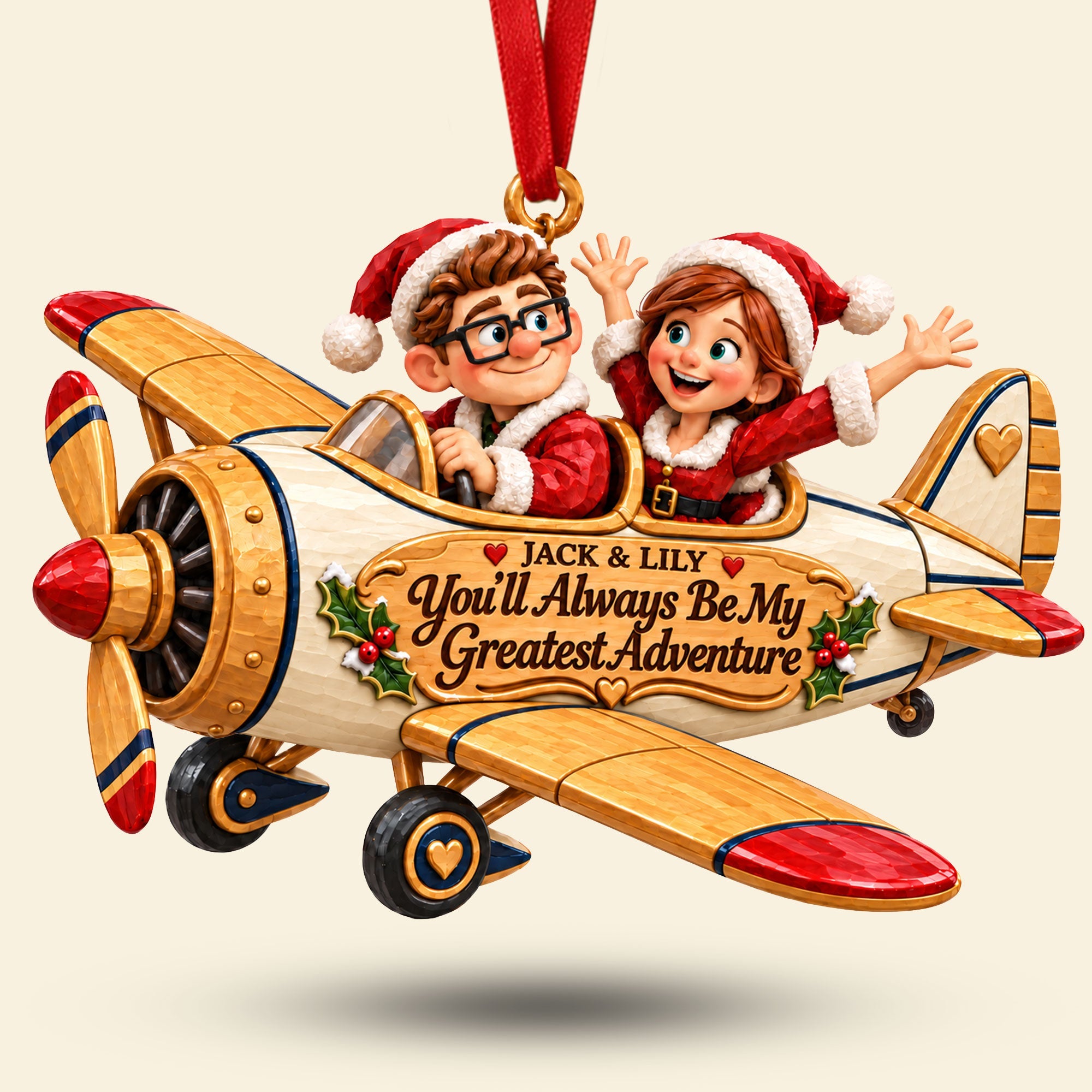 You'll Always Be My Greatest Adventure - Personalized Acrylic Ornament for Couples