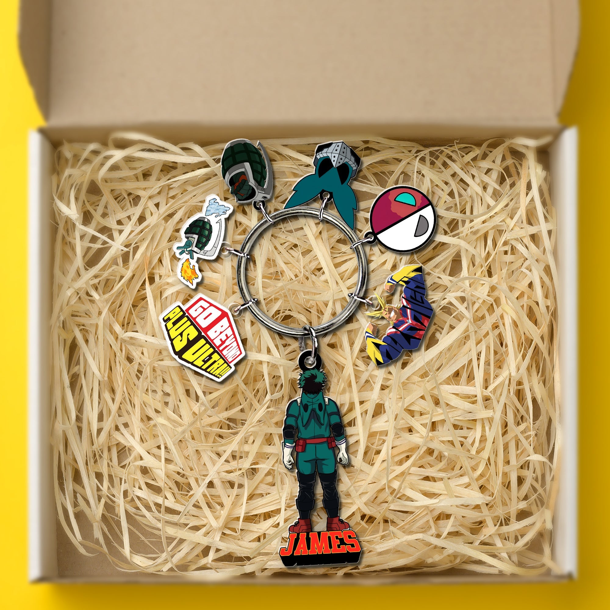 Custom Anime Hero Keychain - Personalized Gift Keychains PopCulturePrints