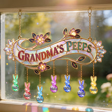 Load image into Gallery viewer, "Bring Joy to Grandma's Day with Personalized Touch!" - Cute Little Peeps Suncatcher, Custom Gift for Mom &amp; Grandma Ornament PopCulturePrints
