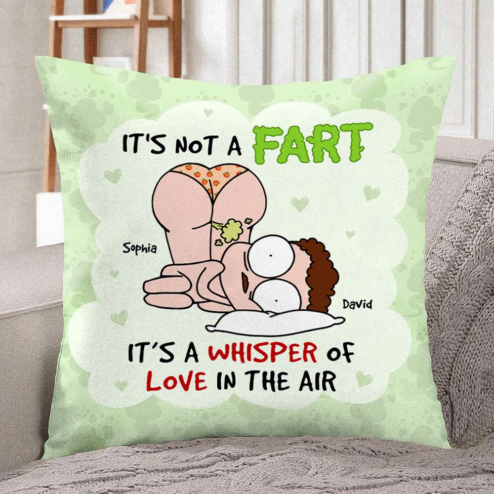 Personalized Funny Couple Pillow - Whisper of Love Pillow PopCulturePrints