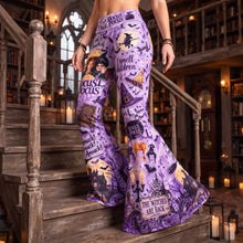 Load image into Gallery viewer, “It’s Just a Bunch of Hocus Pocus” - Badass Witch Flare Leggings, Personalized Gifts for Witch Lovers
