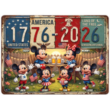 Load image into Gallery viewer, Celebrate America: 250th Anniversary Personalized Print Metal Sign - Unique Gifts for Families Metal Signs PopCulturePrints
