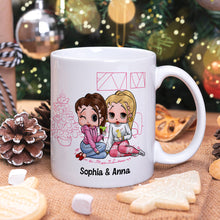 Load image into Gallery viewer, Personalized Sister Cartoon Mug - Custom Quote Christmas Gift Coffee Mug PopCulturePrints
