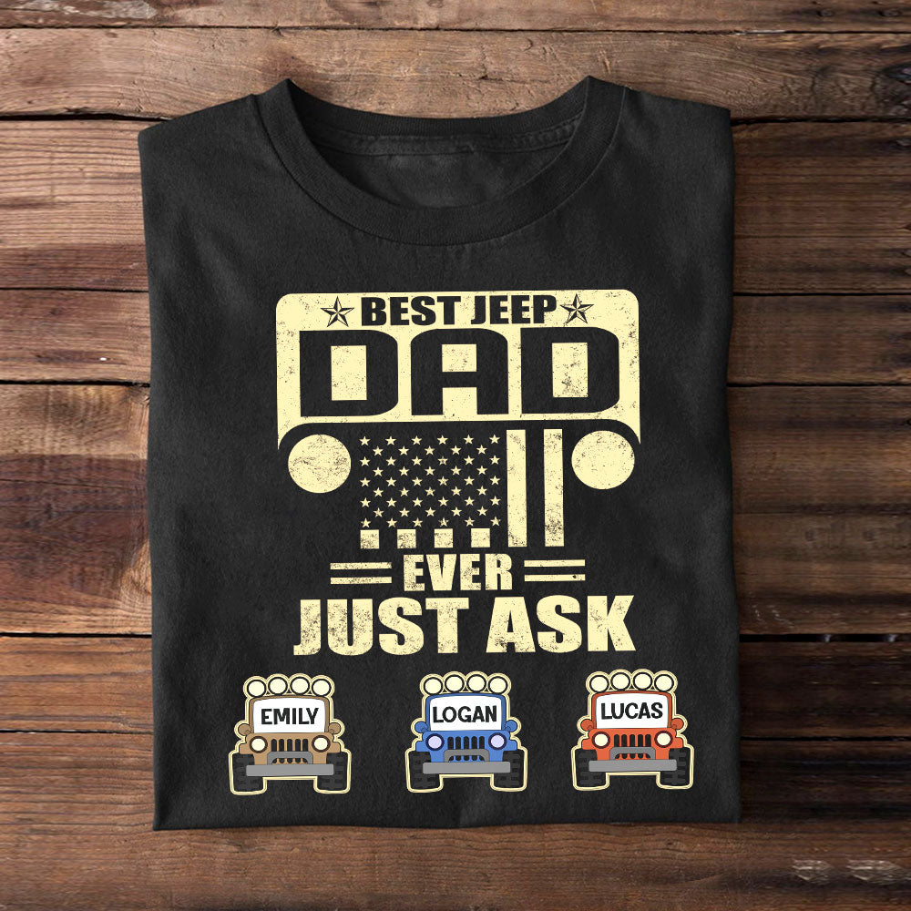 Customizable 'Best Jeep Dad' T-Shirt - Perfect Gift for Jeep-Loving Dads