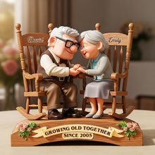 Load image into Gallery viewer, Growing Old Together - Personalized Acrylic Plaque for Couples Shaped Plaques PopCulturePrints
