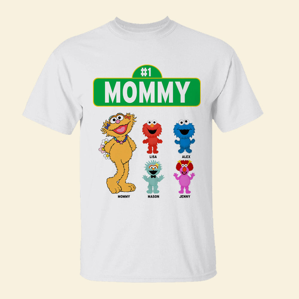 #1 MOMMY - Personalized Gifts for Mom T-Shirt - Custom Mother's Day Gift Idea Shirts PopCulturePrints
