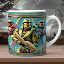 Load image into Gallery viewer, Halo Infinite 3D Effect Gamer Mug - Customizable Coffee Mug PopCulturePrints
