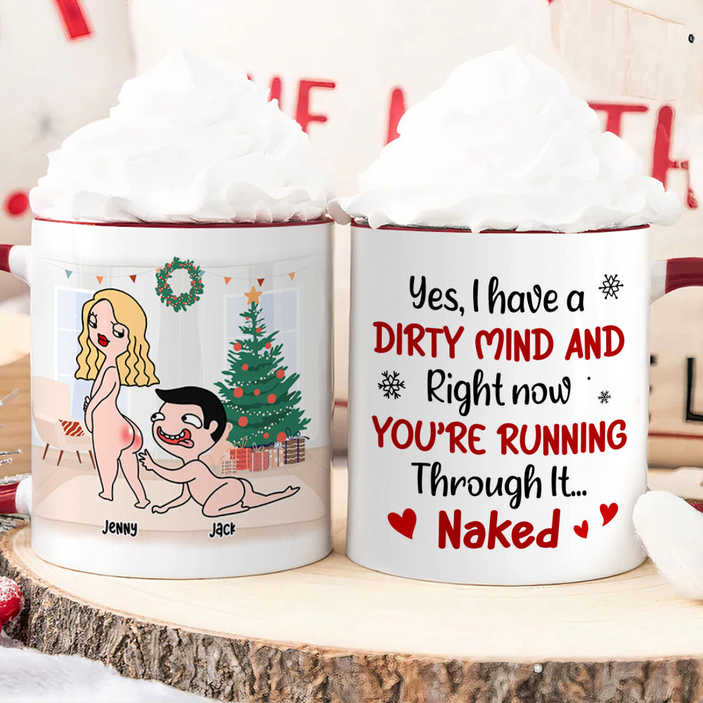 Personalized Naughty Mug - Dirty Mind & Cheeky Fun