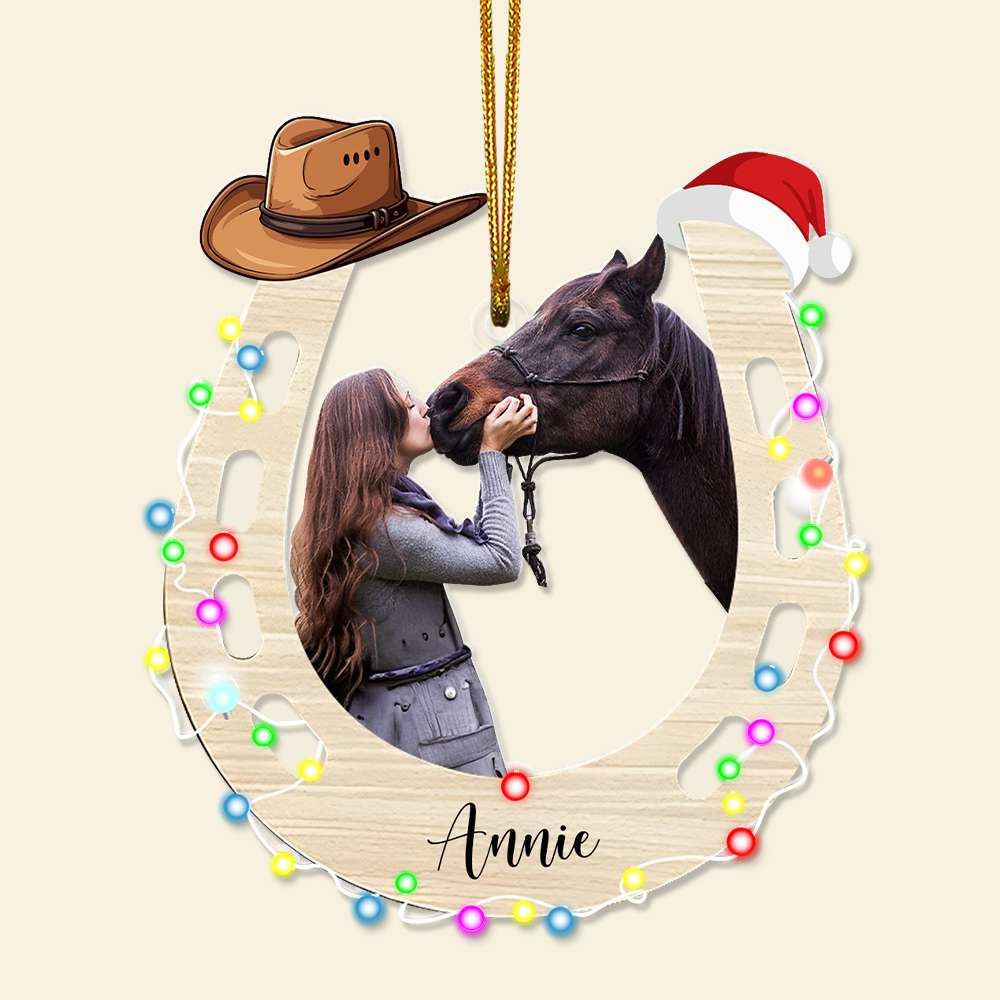 Personalized Horse Lover's Photo Ornament - Custom Acrylic Gift Ornament PopCulturePrints