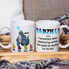 Load image into Gallery viewer, Dadzilla Personalized Coffee Mug - Perfect Gift for Super Dads Coffee Mug PopCulturePrints
