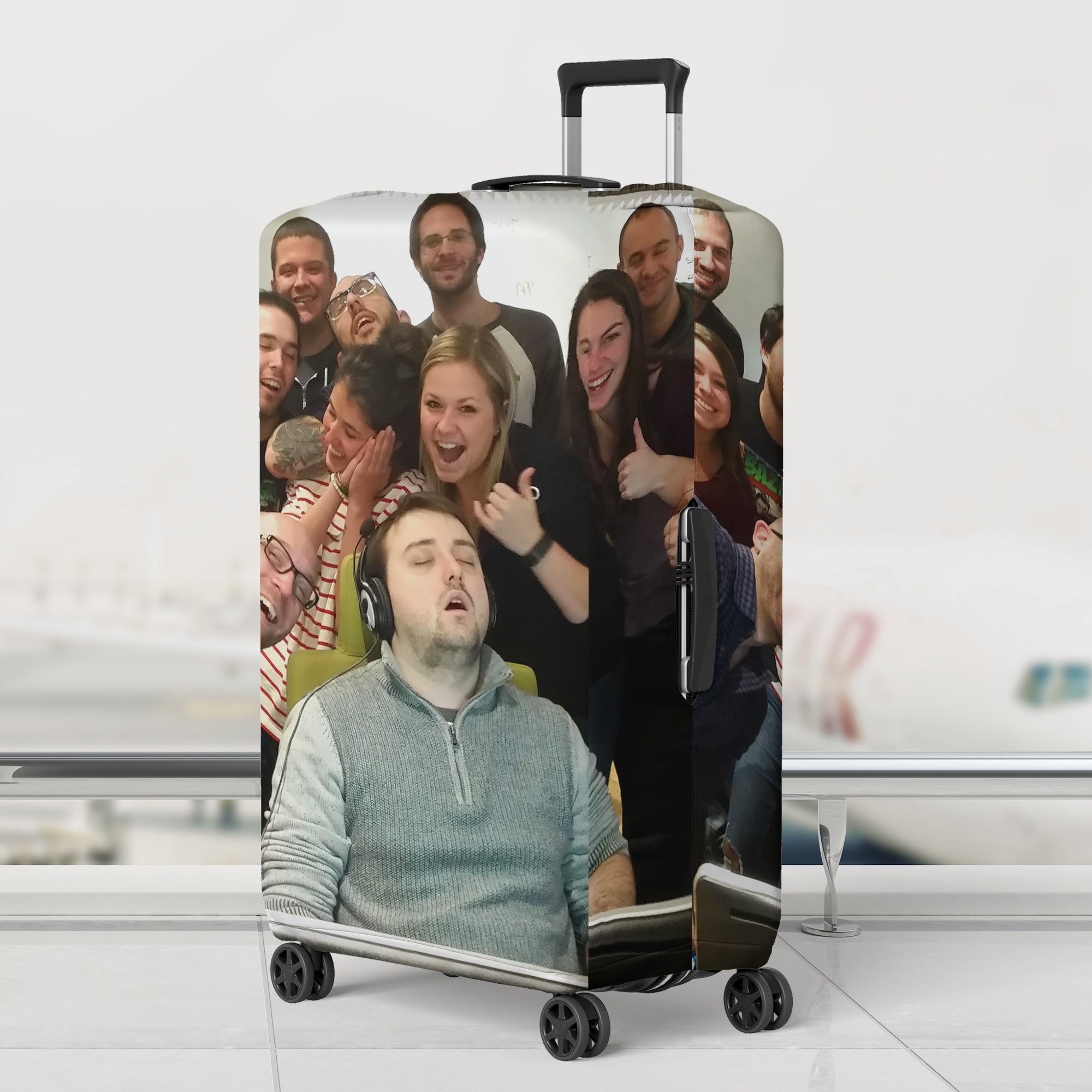 Personalized Funny Photo Luggage Cover – Ideal Gift for Upcoming Trips