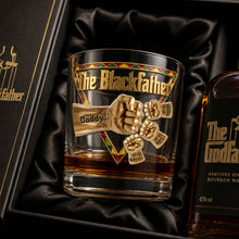 Load image into Gallery viewer, "Celebrate Black Fatherhood with Pride" - Personalized 11oz Round Glass - Perfect Gift for Dad, Grandpa and More Glass PopCulturePrints

