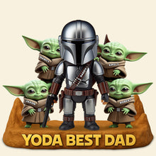 Load image into Gallery viewer, Yoda Best Dad: Personalized Acrylic Plaque - Perfect Gift for Dad, Grandpa, or Father Figures! Shaped Plaques PopCulturePrints
