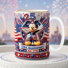 Load image into Gallery viewer, Celebrate 250 Years of Freedom - Personalized USA Coffee Mug for Patriots Coffee Mug PopCulturePrints
