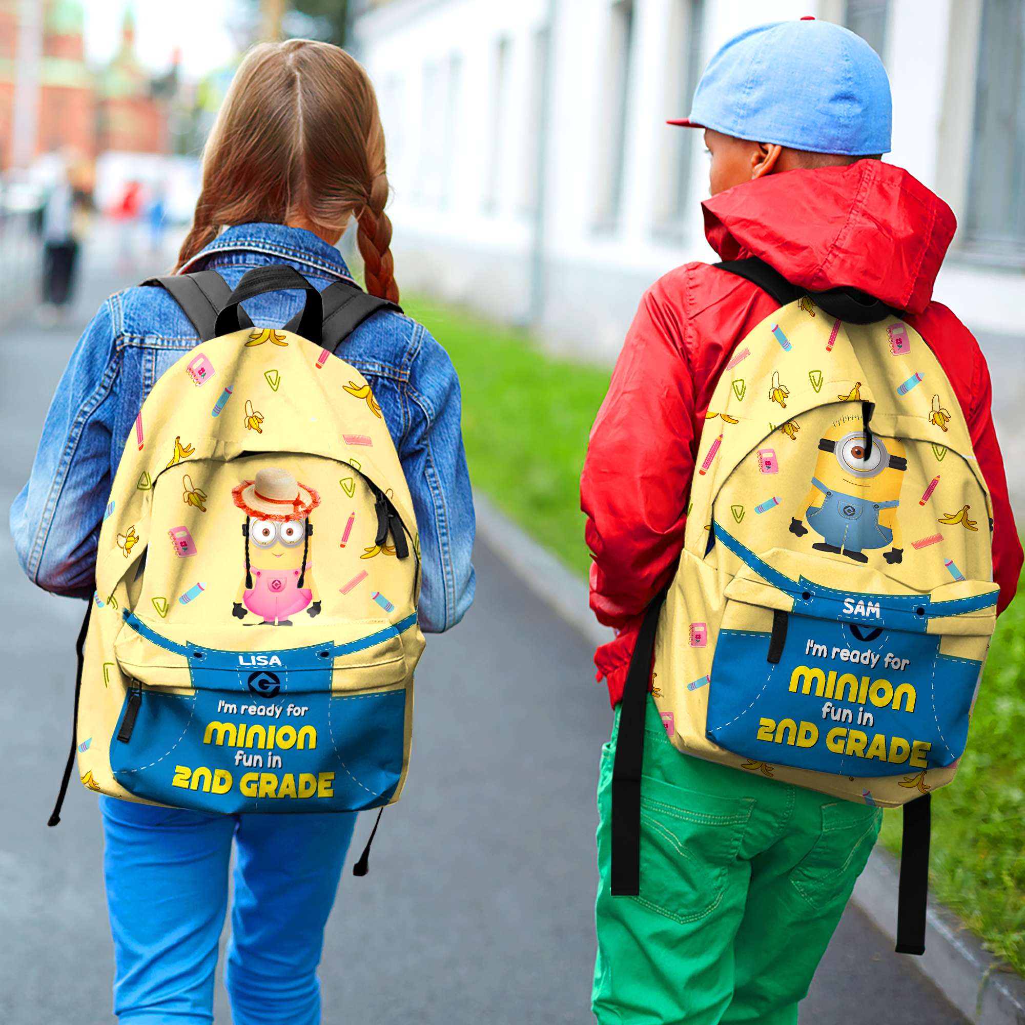 Personalized Minion-themed Kids Backpack - Ready for Fun in School