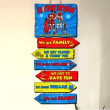 Load image into Gallery viewer, Personalized Superhero Family Wooden Signs - Custom Wall Decor Wood Sign PopCulturePrints
