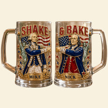 Load image into Gallery viewer, Shake &amp; Bake - Funny Friends USA Drinking Glass - Personalized Gifts for Friends
