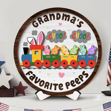 Load image into Gallery viewer, Personalized Grandma&#39;s Favorite Peeps Wood Sign Wood Sign PopCulturePrints

