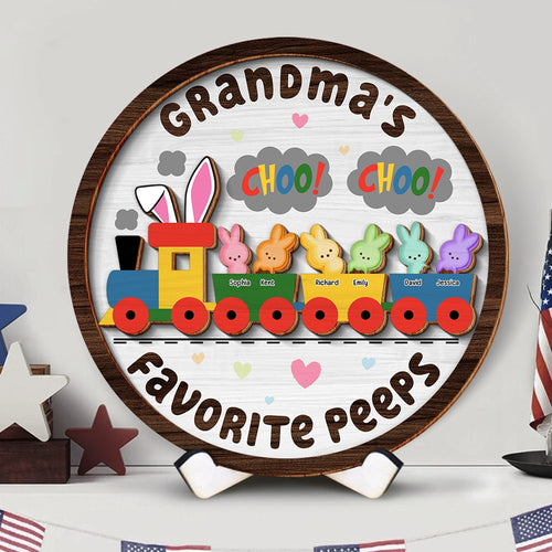Personalized Grandma's Favorite Peeps Wood Sign Wood Sign PopCulturePrints