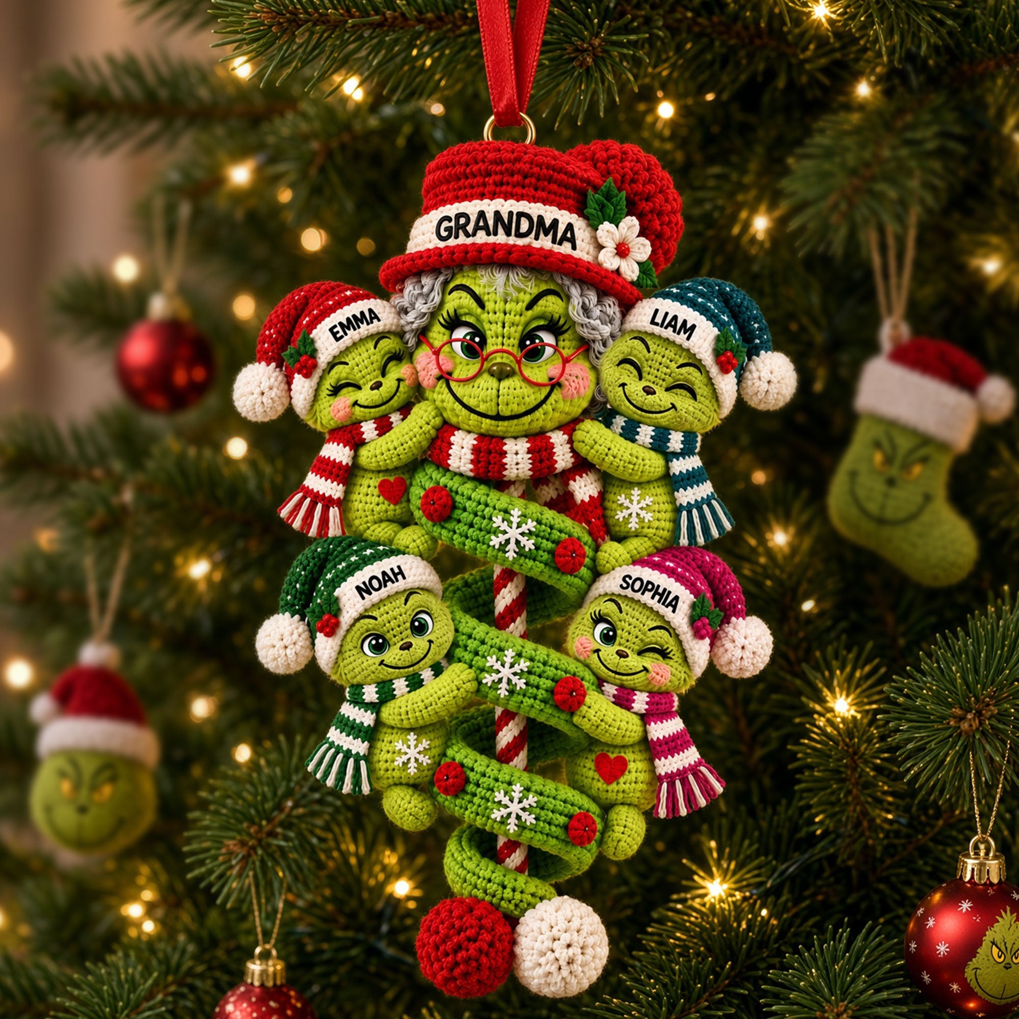 Grandma’s Christmas Crew - Unique Personalized Acrylic Ornament for Grandma