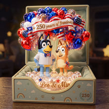 Load image into Gallery viewer, "Celebrate Family Love!" - Personalized Family Freedom Light Box - Custom Gift for Families
