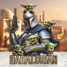 Load image into Gallery viewer, &quot;A Galactic Gift for Dads!&quot; - Dadalorian Plaque - Personalized Gifts for Dad, Grandpa, and More Shaped Plaques PopCulturePrints
