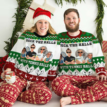 Load image into Gallery viewer, Personalized Family Tennis Christmas Sweater
