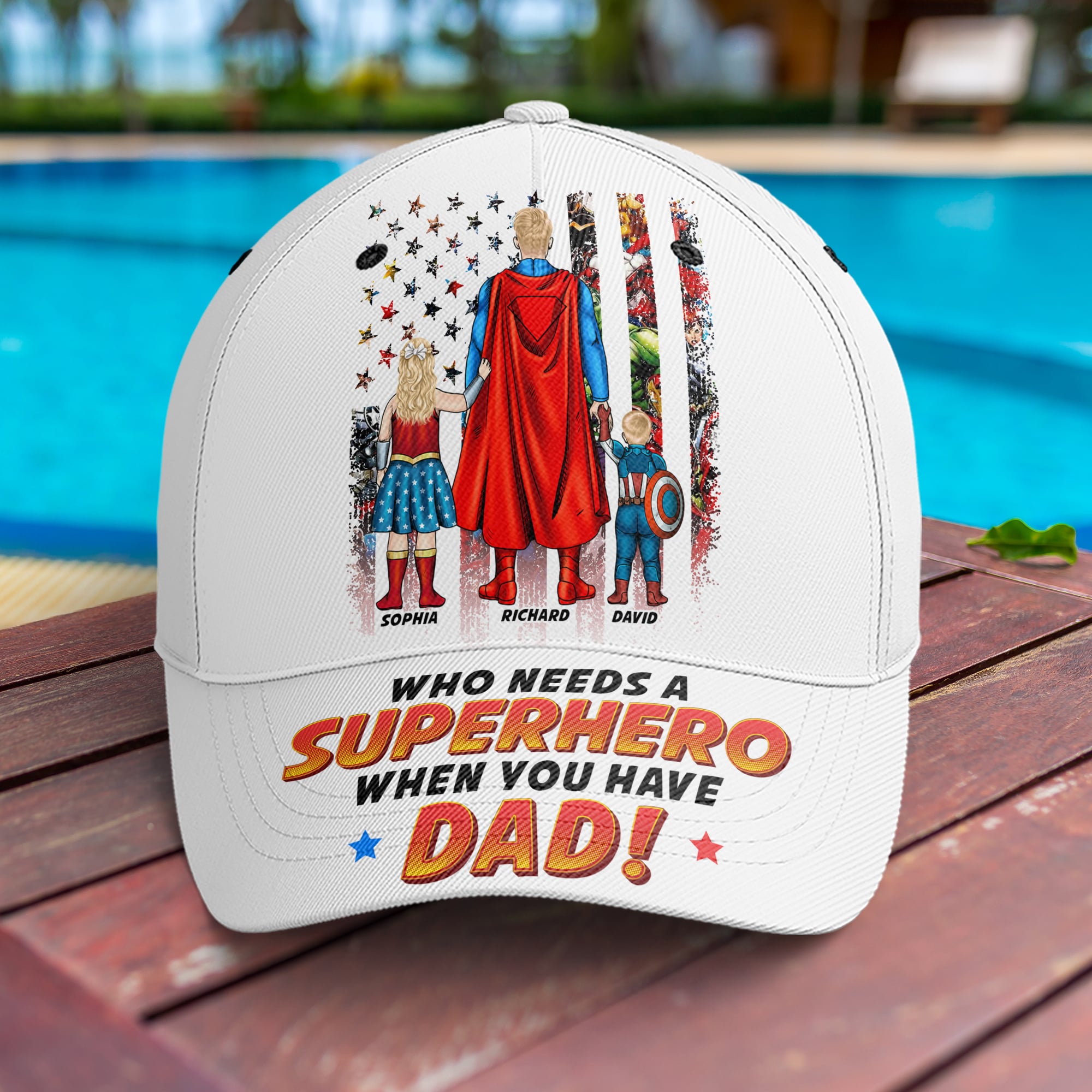 Personalized Superhero Dad Cap