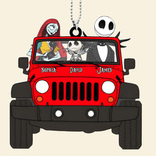 Load image into Gallery viewer, Personalized Family Car Ornament - Halloween Themed
