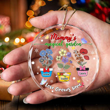 Load image into Gallery viewer, Personalized Christmas Ornament - Mom&#39;s Magical Garden Ornament PopCulturePrints

