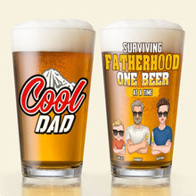 Load image into Gallery viewer, Personalized Cool Dad Beer Glass Beer Glasses PopCulturePrints
