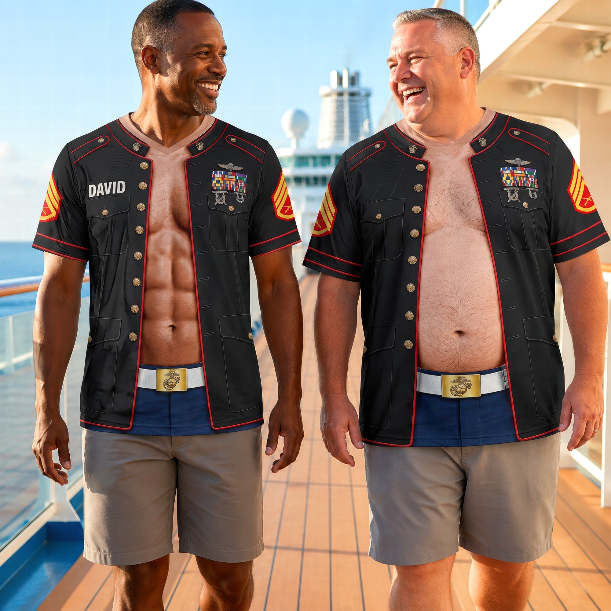 Proud to Serve: Personalize Your Military Shirt - Unique Gift for Veterans AOP Products PopCulturePrints