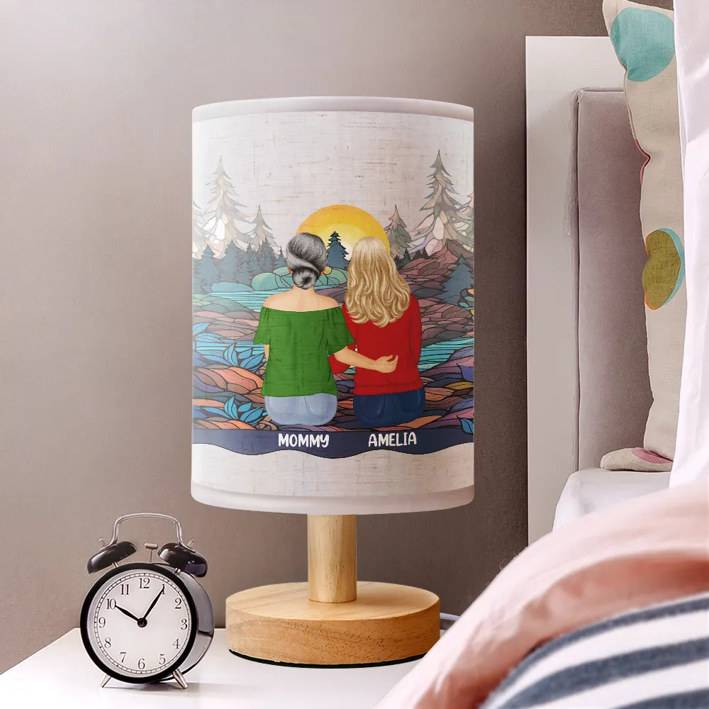 "Forever Love Mom And Her Children" - Personalized Fabric Lamp - Perfect Gift for Mom, Grandma, and Family Fabric Lamp PopCulturePrints