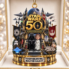 Load image into Gallery viewer, Together, We Will Rule the Galaxy - Personalized Star Wars 50th Anniversary Couple Ornament

