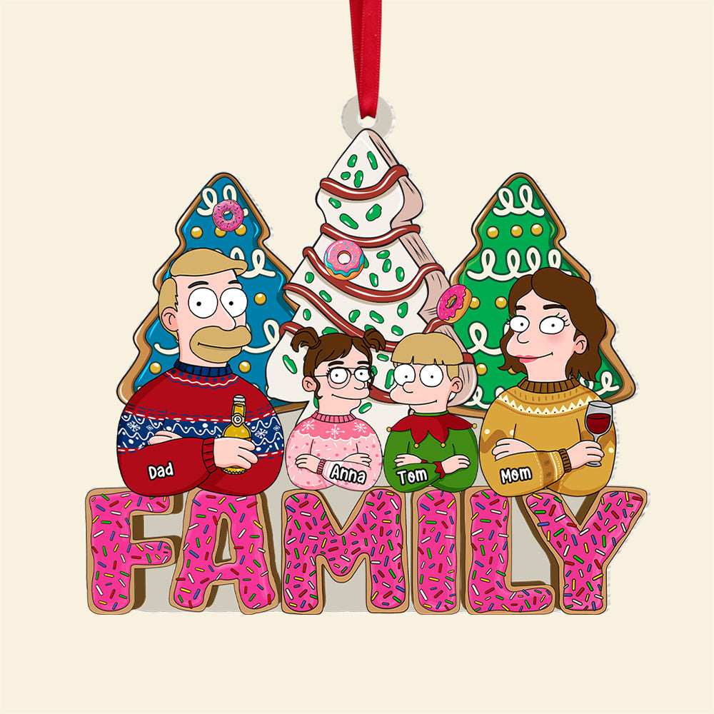 Personalized Movie Lover Family Christmas Ornament Ornament PopCulturePrints