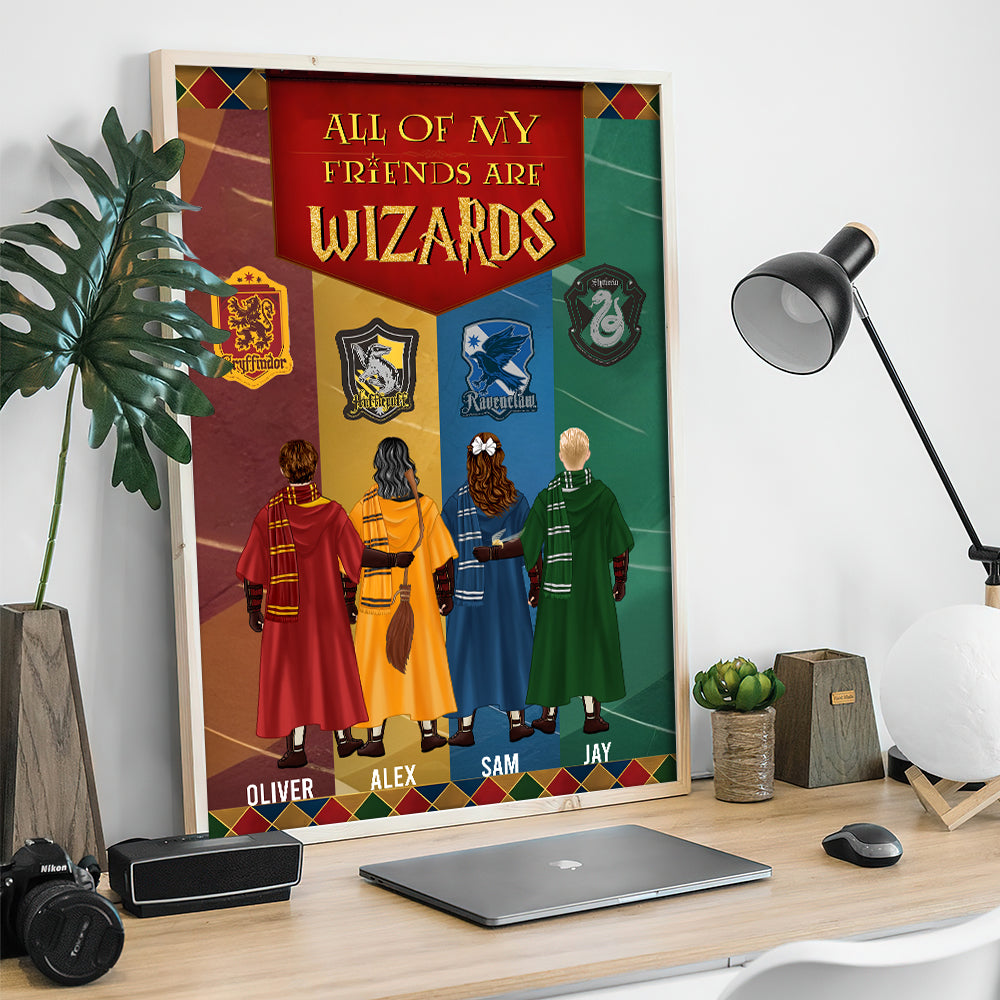 Personalized Wizard Friend Poster - All of My Friends Are Wizards