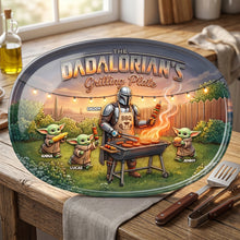 Load image into Gallery viewer, “Grill Like a Hero!” - Personalized Grilling Plate - Gift for Dads, Grandpas &amp; BBQ Lovers Plates PopCulturePrints
