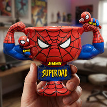 Load image into Gallery viewer, Super Dad: The Ultimate Personalized Gift for Marvel Fans - Customizable Plaque for Dads Shaped Plaques PopCulturePrints
