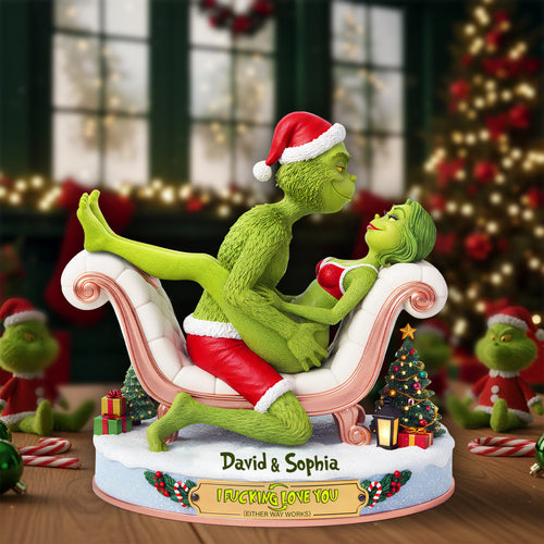 I F**king Love You Acrylic Plaque - Personalized Gift for Couples Shaped Plaques PopCulturePrints