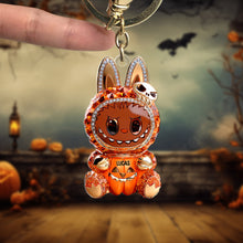 Load image into Gallery viewer, &quot;Spooktacular Charm!&quot; - Pumpkin Cute Monster Personalized Keychain - Gift for Horror Fans, Kids &amp; Collectors Keychains PopCulturePrints
