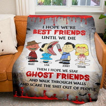 Load image into Gallery viewer, Personalized Halloween Best Friends Ghost Blanket - Custom Names
