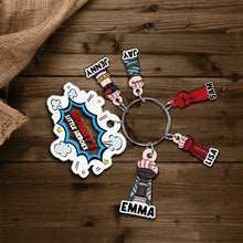 Load image into Gallery viewer, Custom Superhero Keychain for Mom Keychains PopCulturePrints
