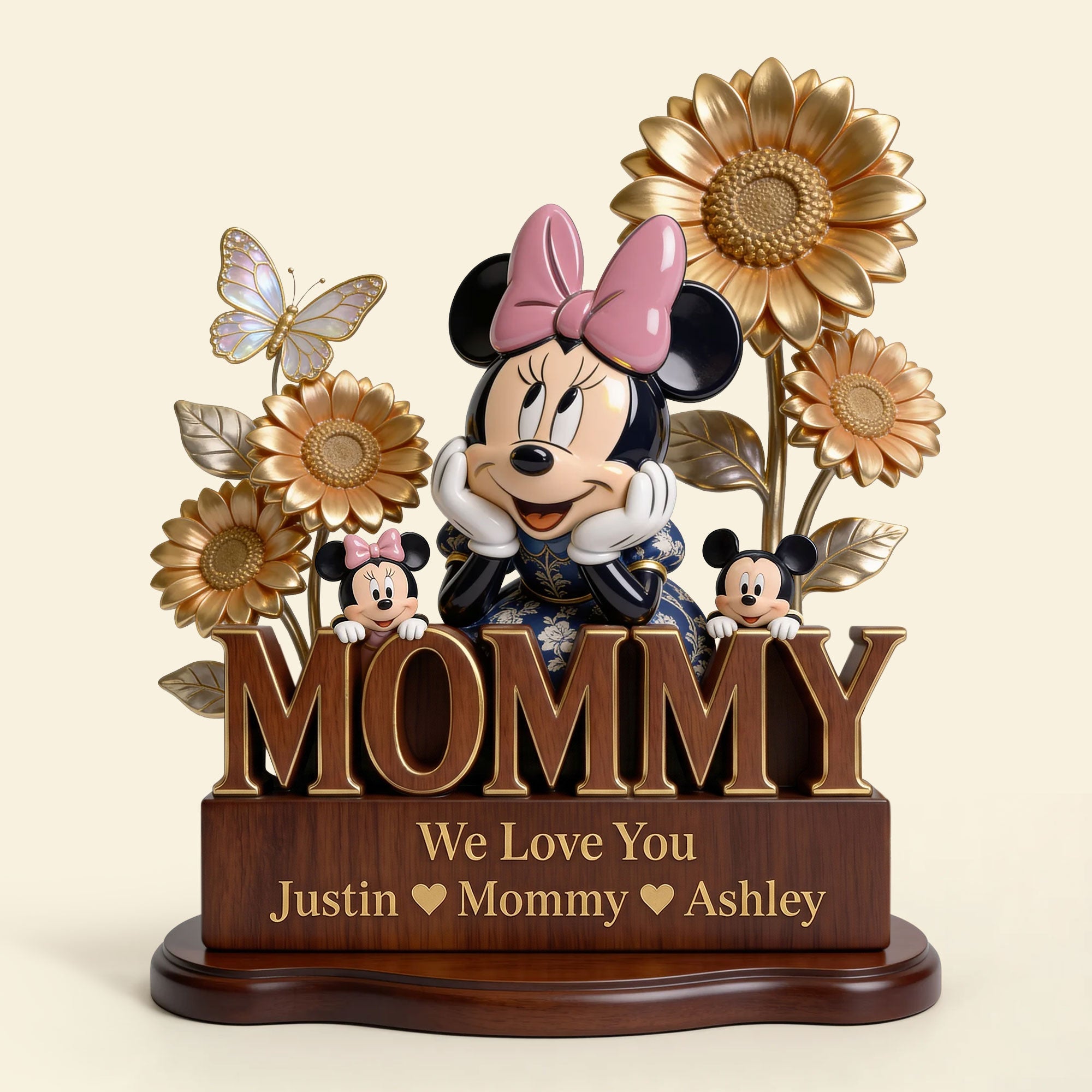 Mommy We Love You - Personalized Acrylic Plaque for Mother's Day Shaped Plaques PopCulturePrints