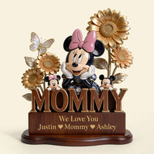 Load image into Gallery viewer, Mommy We Love You - Personalized Acrylic Plaque for Mother's Day Shaped Plaques PopCulturePrints
