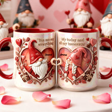 Load image into Gallery viewer, You Are My Everything - Gnome Couple Coffee Mug - Personalized Gift for Valentine’s Day Coffee Mug PopCulturePrints
