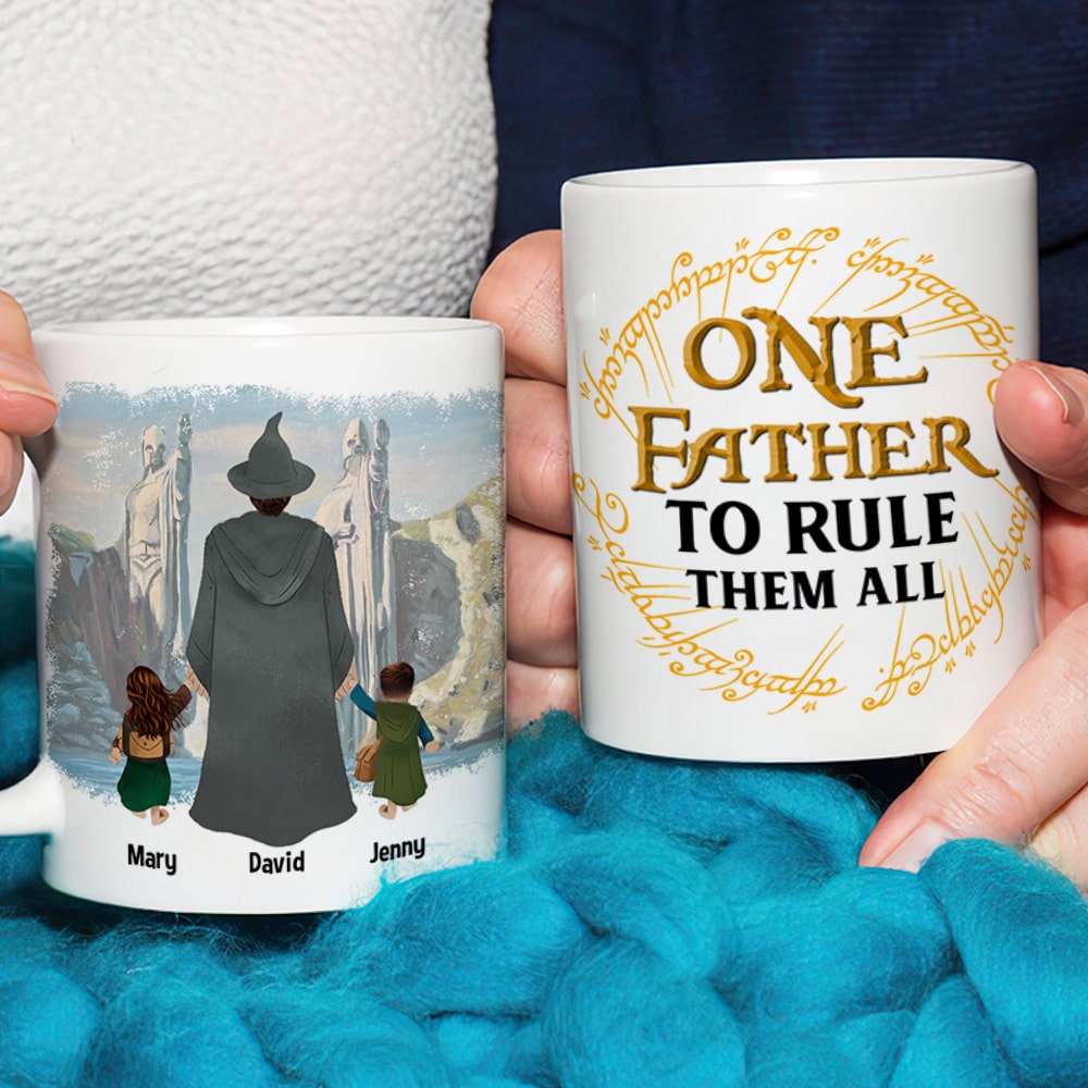 Personalized Mug: One Father to Rule Them All Coffee Mug PopCulturePrints