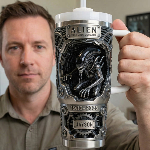 Celebrate Milestones with the Alien 40th Anniversary Tumbler - Personalized Custom Gift for Sci-Fi Lovers Tumbler Cup PopCulturePrints
