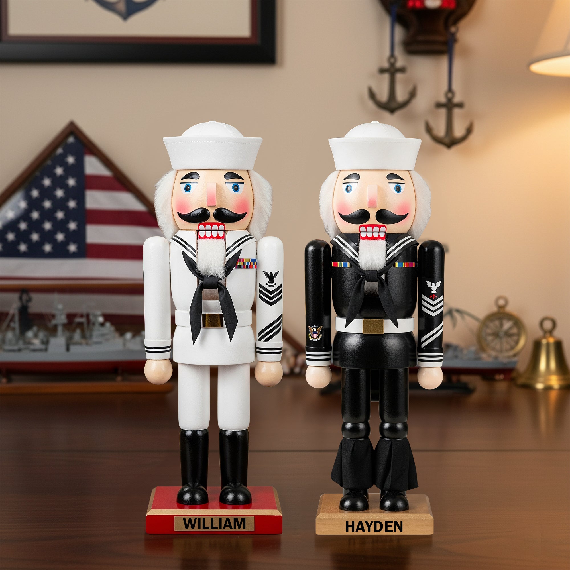 Celebrate Bravery with Our Service Pride Nutcracker Acrylic Plaque - Personalized Gifts for Veterans Shaped Plaques PopCulturePrints